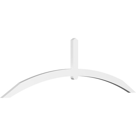 Ekena Millwork Archdale Architectural Grade PVC Gable Bracket, 108"W x 31 1/2"H x 2"D x 4"F, 7/12 Pitch GBP108X32X0204ARC00